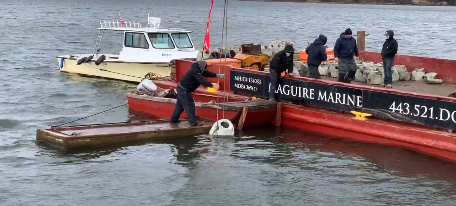 VIDEO 100 Cement Oyster Reef Balls Planted In Magothy Chesapeake Bay