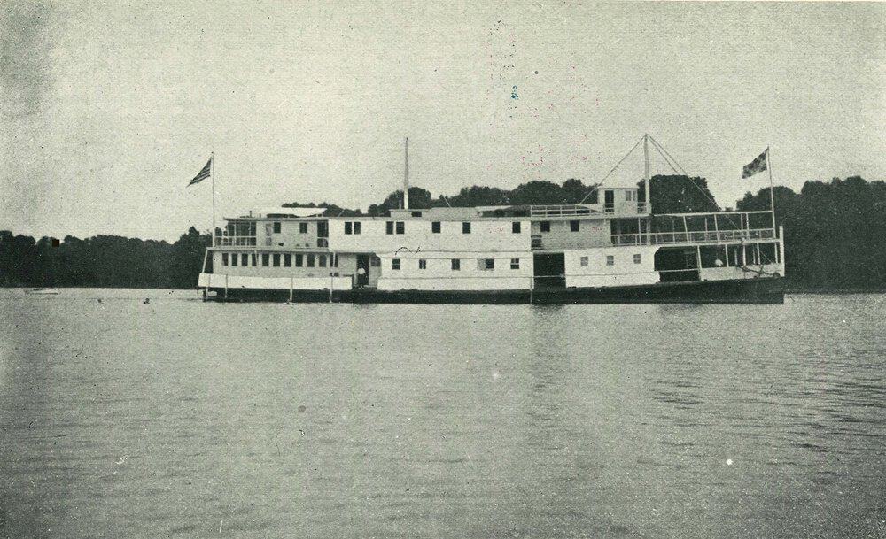   The launch  Investigator , manned and equipped for examining oyster grounds; and the Houseboat  Oyster , headquarters of state and federal survey field parties.-  NOAA Central Library 