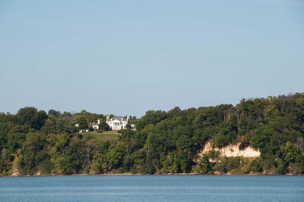  Waterfront estates overlook the Potomac on the route to Wades Bay. Photo by Jody Argo Schroath. 