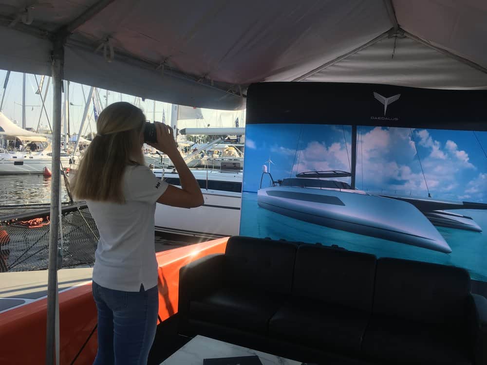  I virtually explore the D80 at the United States Sailboat Show. 