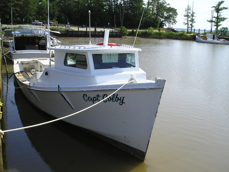 Chesapeake Bay Skipjack Sailboat Half Hull Boat Model Workboat Small 