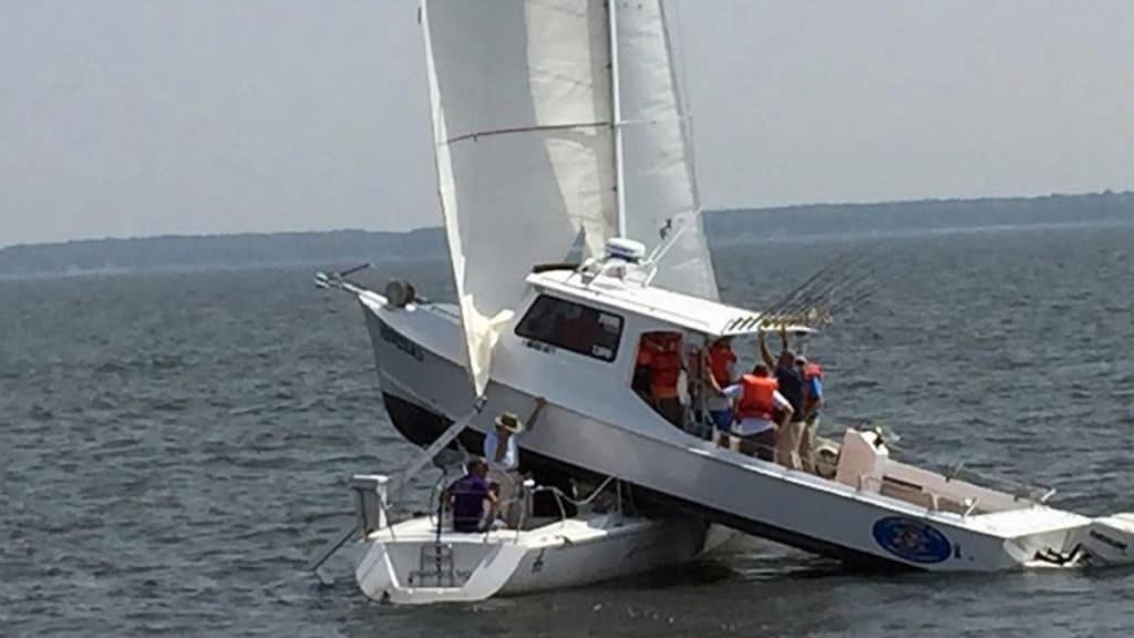 Video Watch Cbm Recreate Sailboat Vs Fishing Boat Collision Chesapeake Bay Magazine