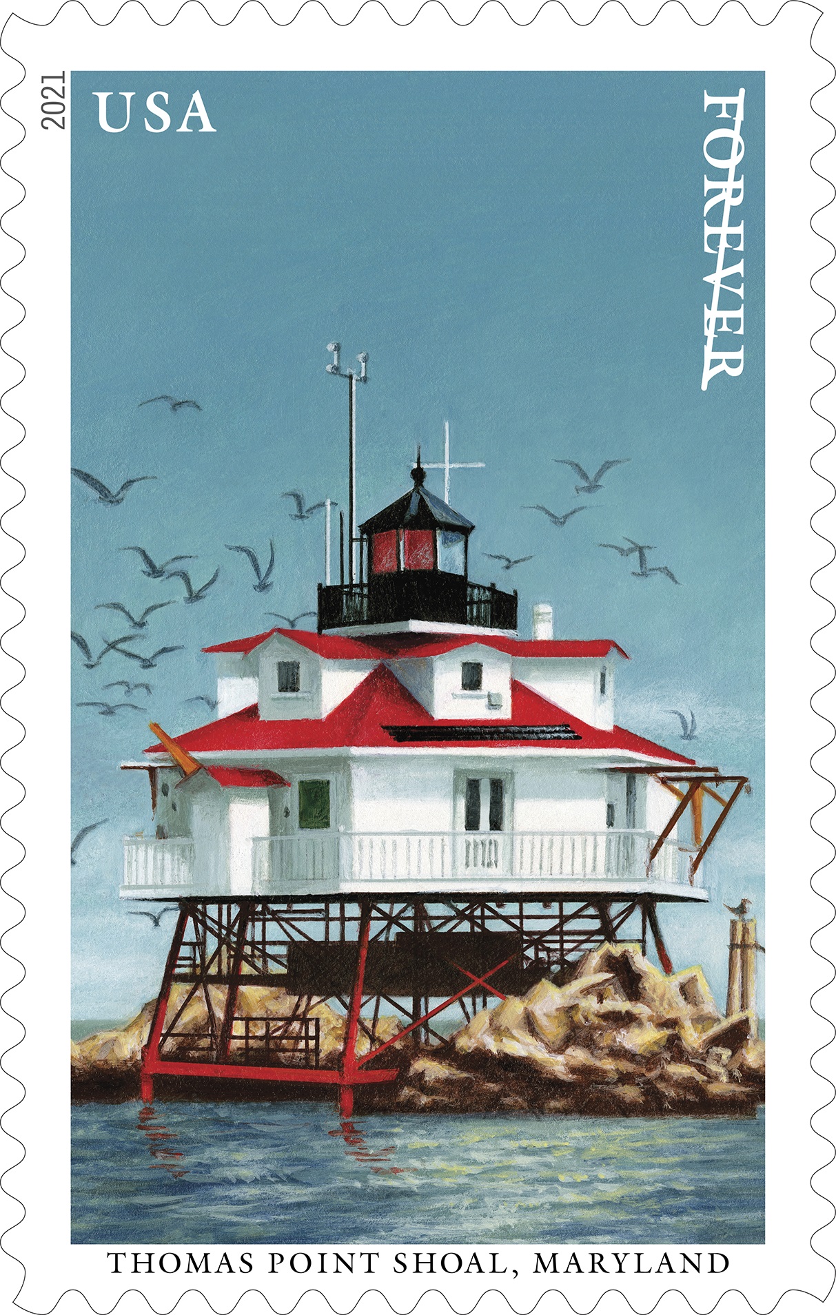 Thomas Point Light U.S. Postage Stamp to be Released