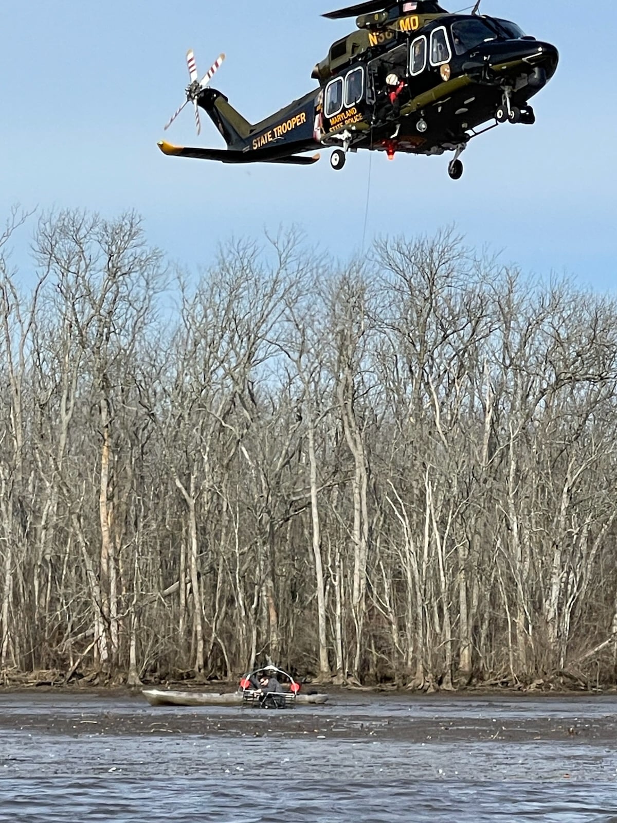 Stranded Kayaker Airlifted from Choptank