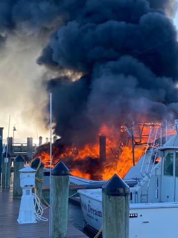 Chesapeake Beach Marina Fire Damages 3 Docked Boats