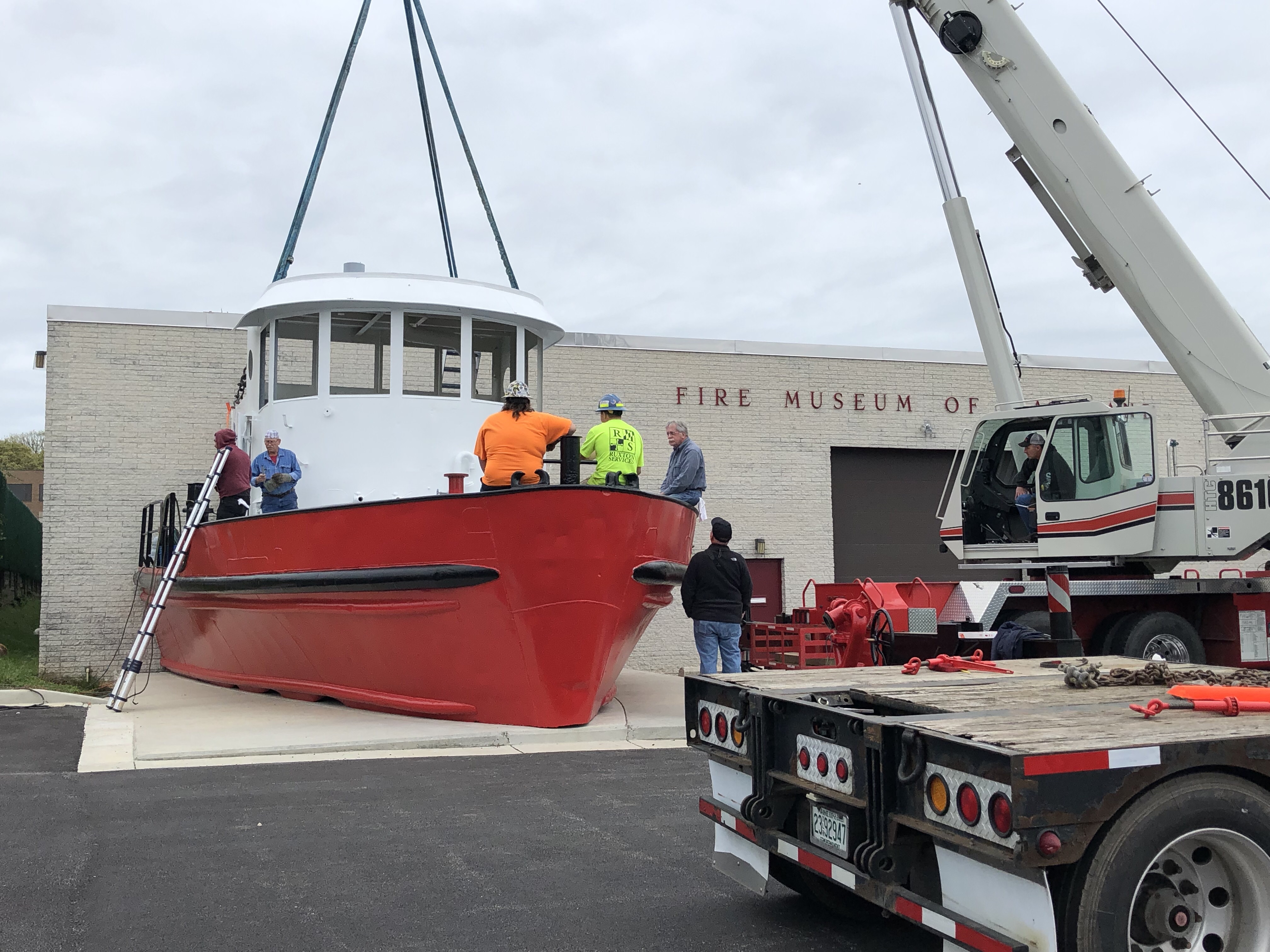 VIDEO: Baltimore Fireboat Travels by Highway to Home of New Exhibit