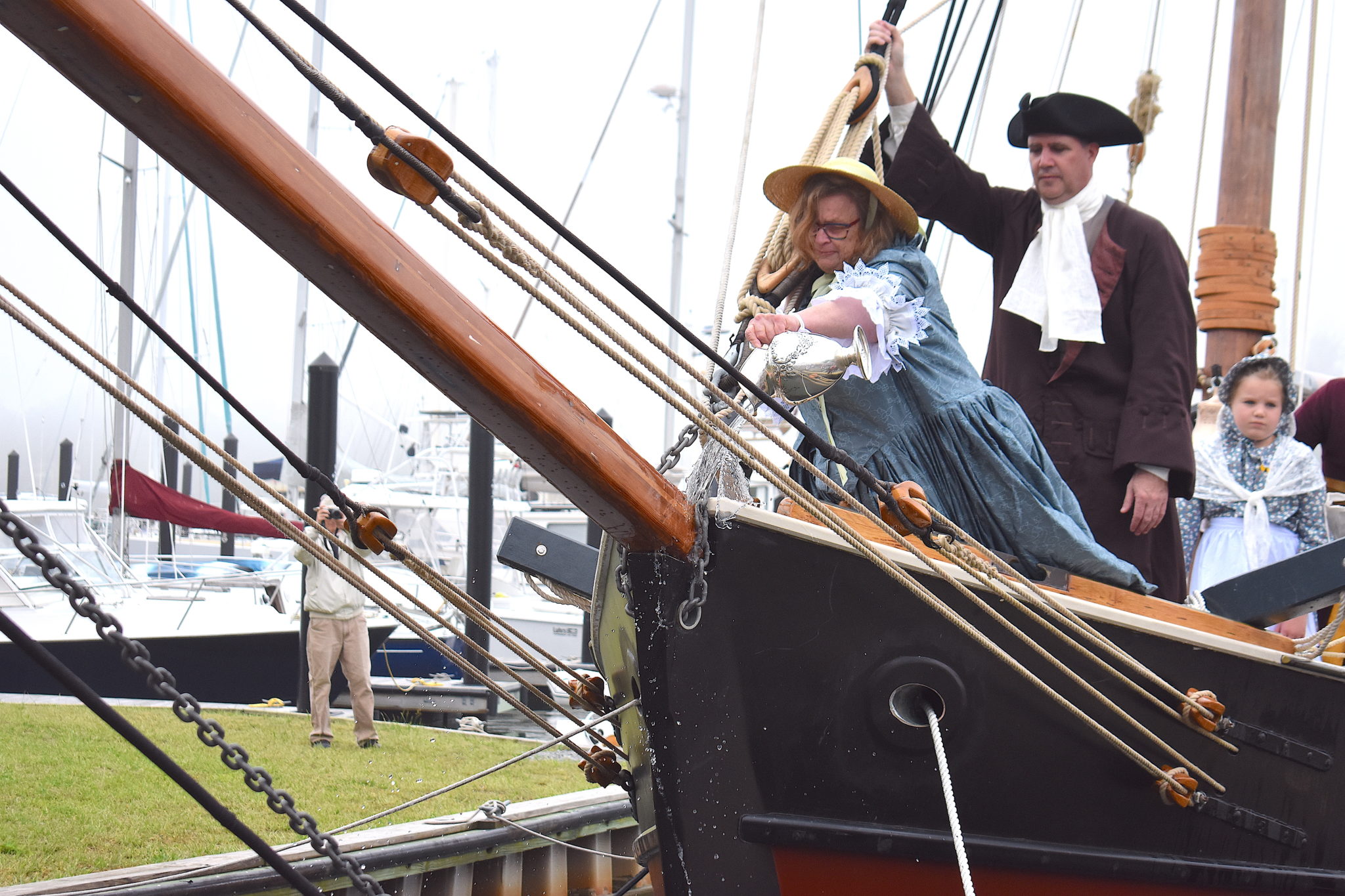 1768 Replica Sloop Luna Christened in Deltaville | Chesapeake Bay Magazine