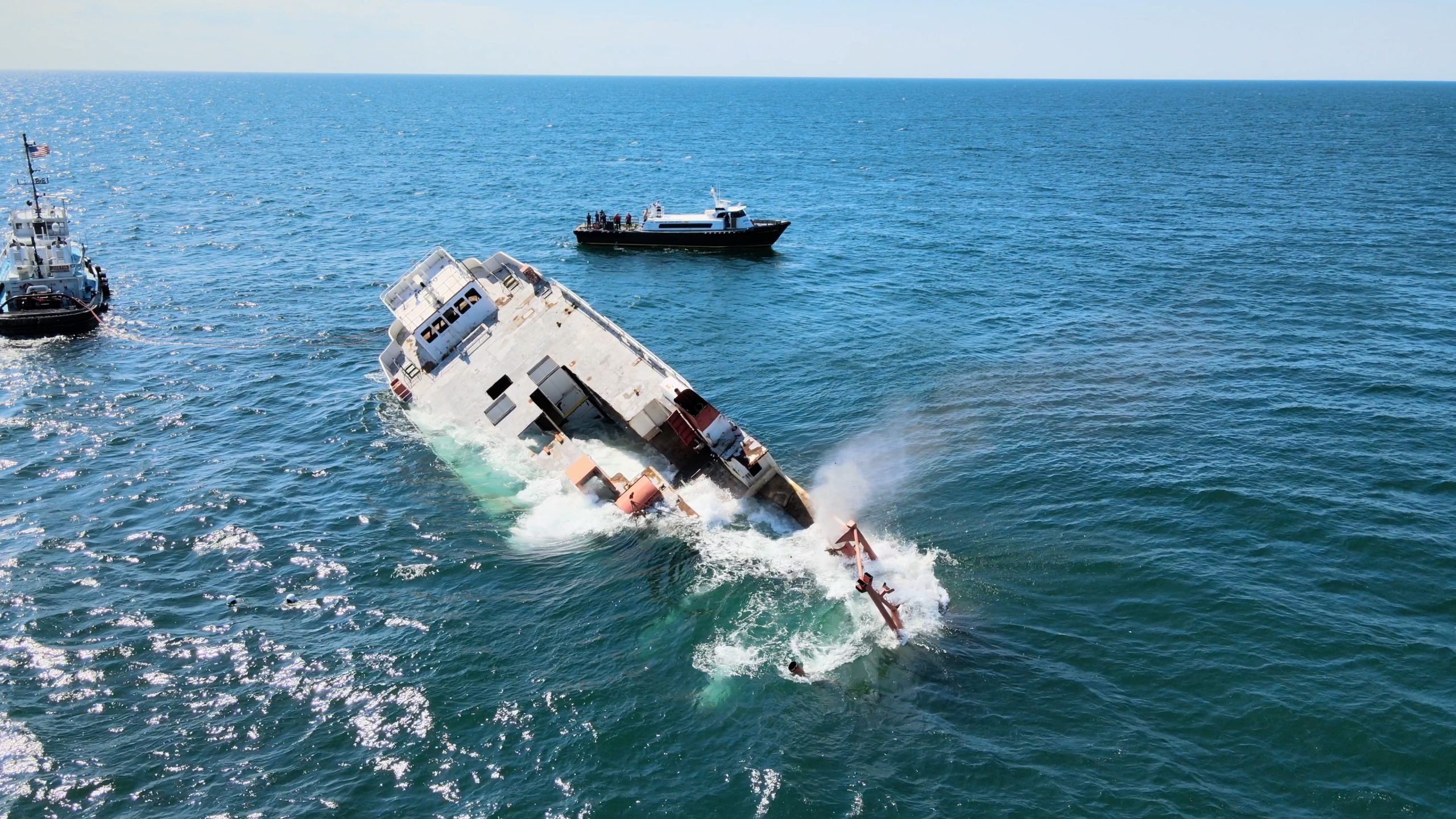 VIDEO: 180-Ft. Floating Casino Sunk in Atlantic for Artificial Reef