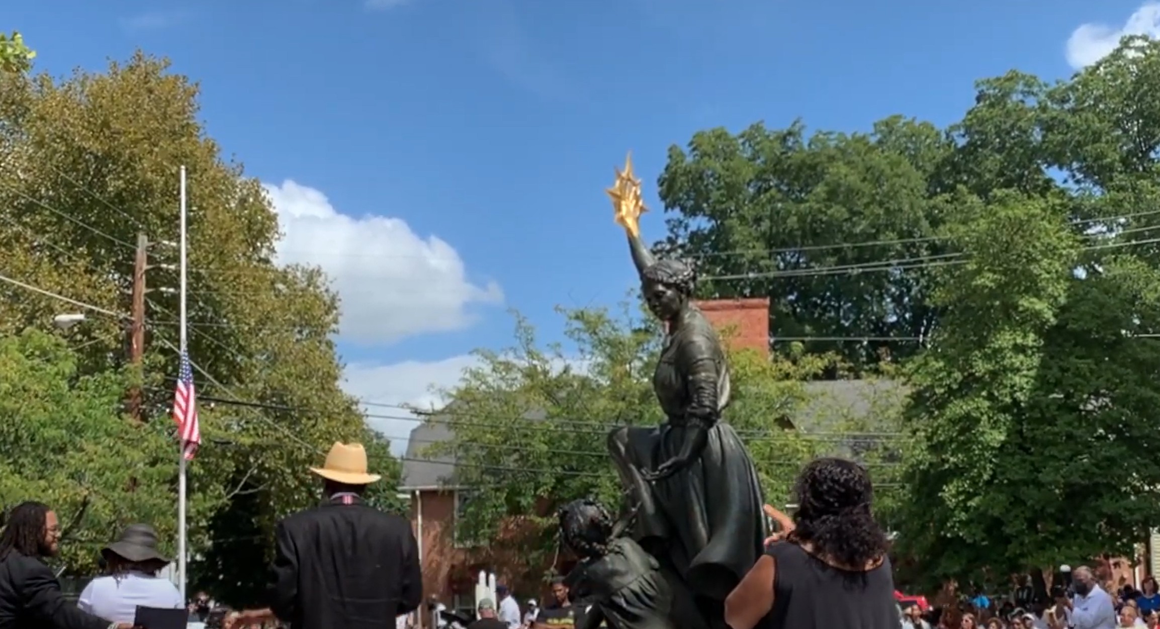 VIDEO: Visitors Flock to Cambridge to See Tubman Immortalized with 13-Foot Sculpture